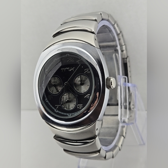 Mens Vintage Timex TMX T73361 Chronograph 30m K2 Stainless Steel Gray Dial Watch - Picture 2 of 10